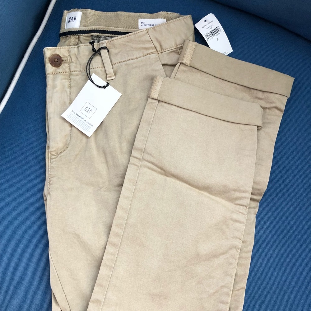 Khaki crop pants GAP